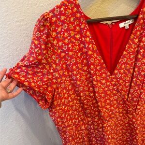 Madewell floral midi dress worn once.